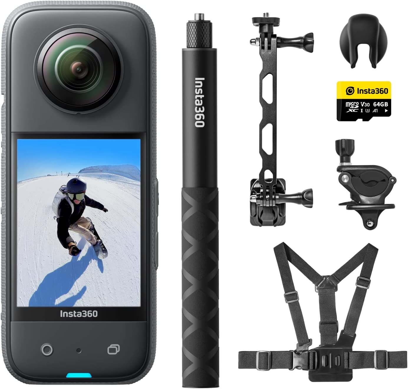 insta360 X3 - Waterproof 360 Action Camera with 1/2" 48MP Sensors, 5.7K 360 Active HDR Video, 72MP 360 Photo, 4K Single-Lens, - Image 22