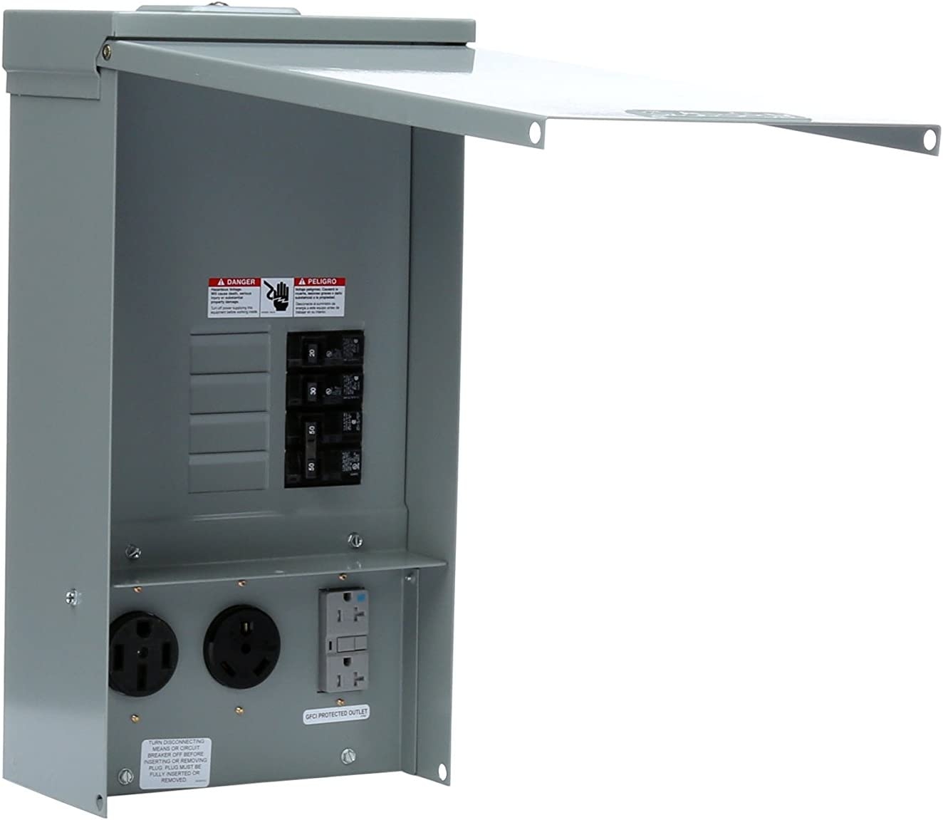 Siemens TL137US Talon Temporary Power Outlet Panel with a 20, 30, and 50-Amp Receptacle Installed, Unmetered - Image 12