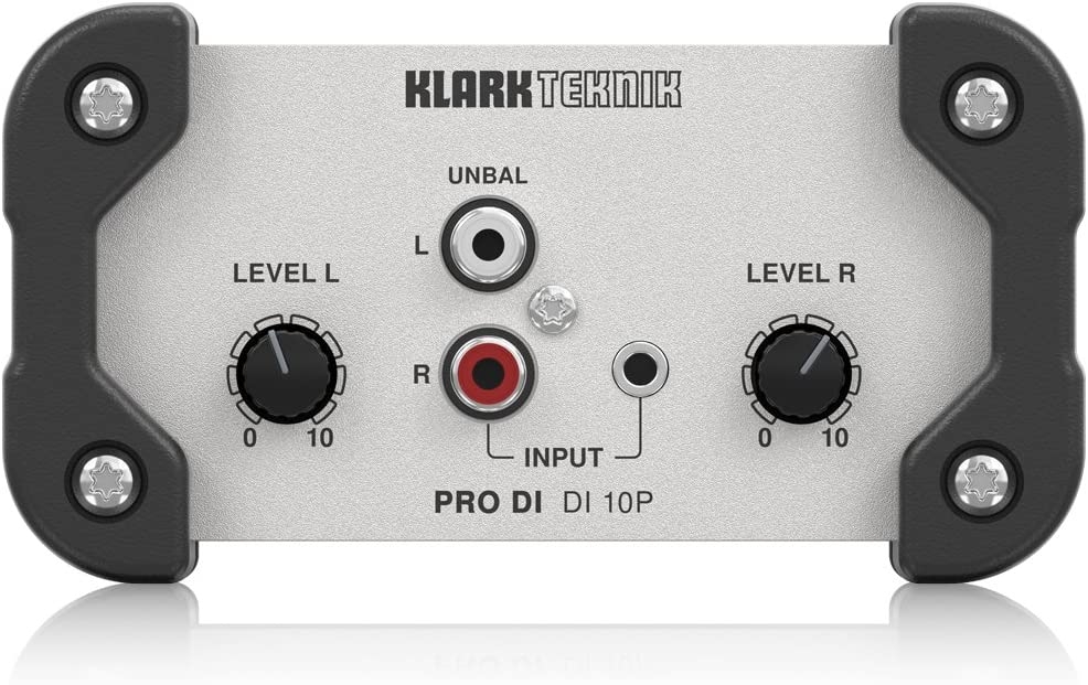 Klark Tekink PRO DI DI 10P Passive DI Box with Stereo Input/Summed Mono Output, Midas Transformer and Extended Dynamic Range