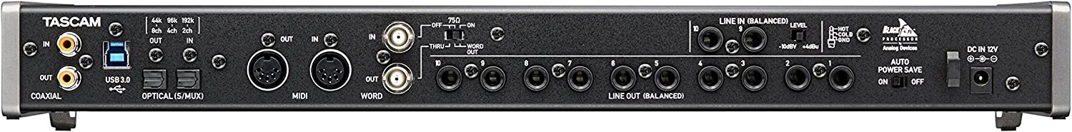 Tascam US-16x08 Rackmount USB Audio/MIDI Interface - Image 3
