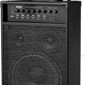 Pyle Outdoor Portable Wireless Bluetooth PA Loud speaker Stereo Sound System with 10 inch Subwoofer, Mid-Range Tweeter,