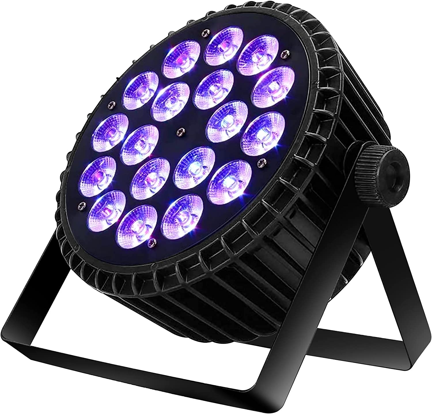 SHEHDS Stage Lights 18x12W LED Par Can Lights RGBW 4in1 DMX Uplights Aluminum Shell LED Stage Lighting DJ Lights with Sound - Image 7