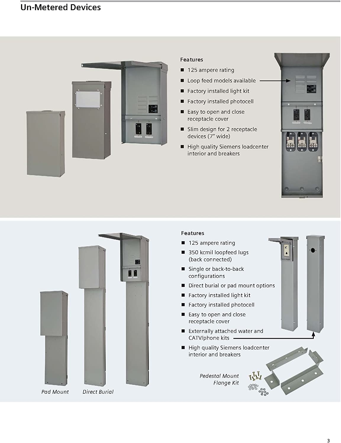 Siemens TL137US Talon Temporary Power Outlet Panel with a 20, 30, and 50-Amp Receptacle Installed, Unmetered - Image 5