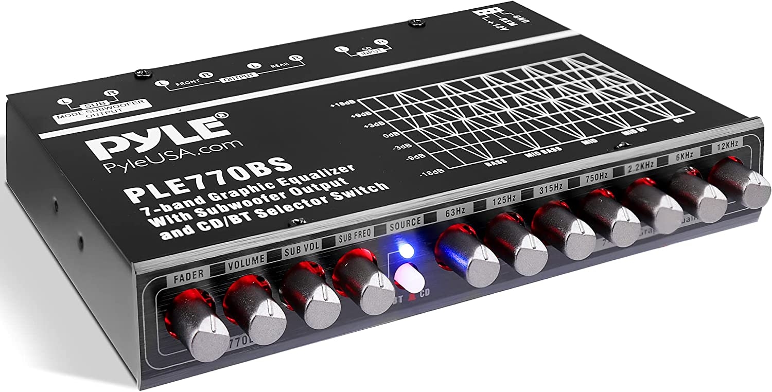 5 Bands Graphic Equalizer with SUB Volume Adjustable for Subwoofer