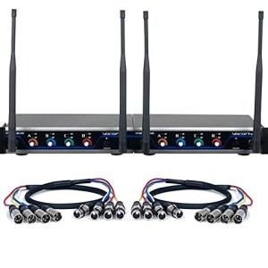 VocoPro, 8 Wireless Microphone System, XLR Connector, Black (DIGITALCONF8)