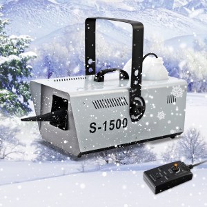 TCFUNDY Snow Machine 1500W Snow Making Machine Snowflake Maker for Christmas Wedding Kids Party Stage Effect with Wired Remote