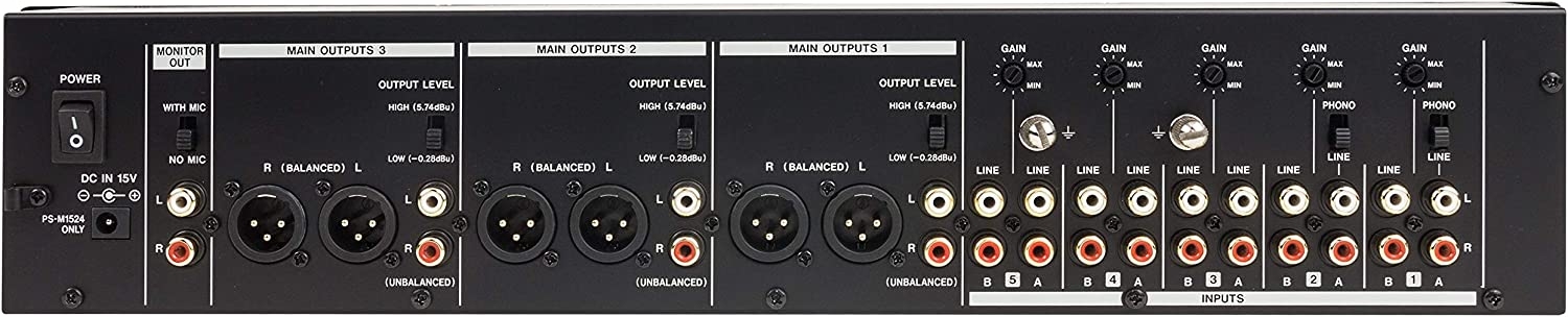 Tascam MZ-223 7-Channel 3-Zone Rackmount Audio Mixer With Voice Priority - Image 8