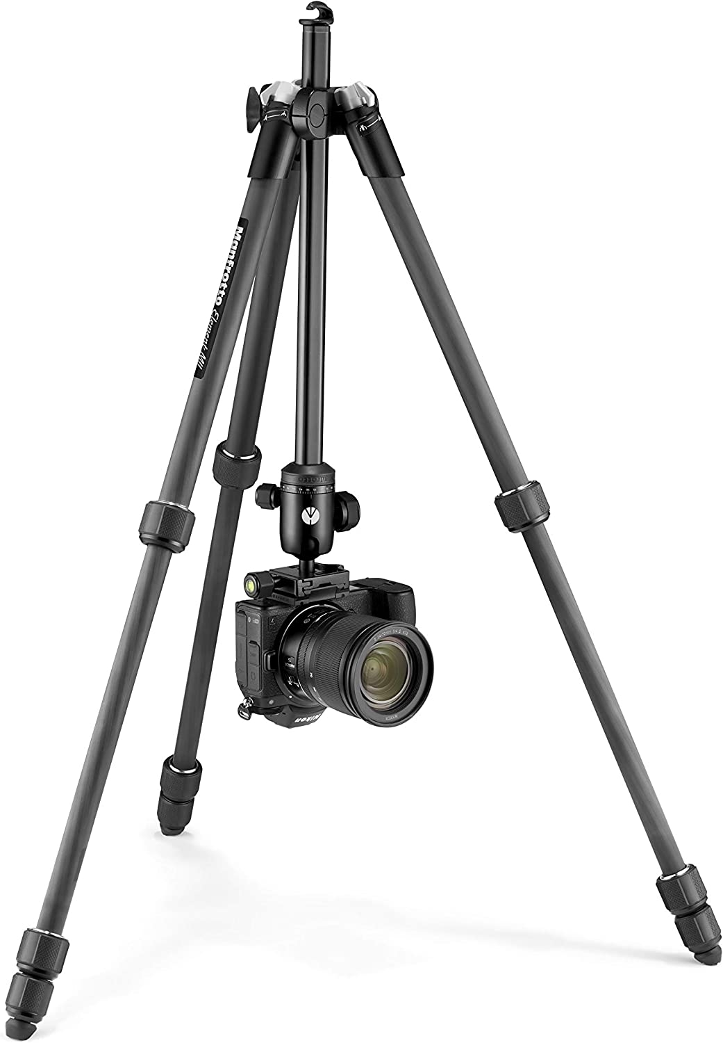 Manfrotto Element MII Mobile Bluetooth Carbon MKELMII4CMB-BH, Lightweight Travel Tripod, with Carry Bag, Arca-Compatible Ball - Image 8