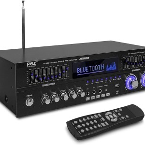 6-Channel Bluetooth Hybrid Home Amplifier - 1600W Home Audio Rack Mount Stereo Power Amplifier Receiver w/ Radio,