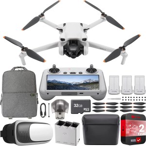 DJI Mini 3 Camera Drone 4K HDR Quadcopter with RC Smart Remote Controller + Fly More Kit CP.MA.00000613.01 with Extended