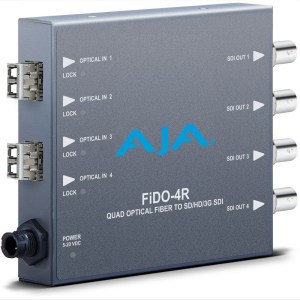 AJA FiDO Quad Channel LC Fiber to 3G-SDI Mini Converter