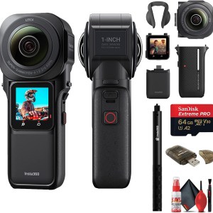 insta360 ONE RS 1-Inch 360 Edition - 6K 360 Camera with Dual 1-Inch Sensors, Stabilization, Superb Low Light, Water Resistant