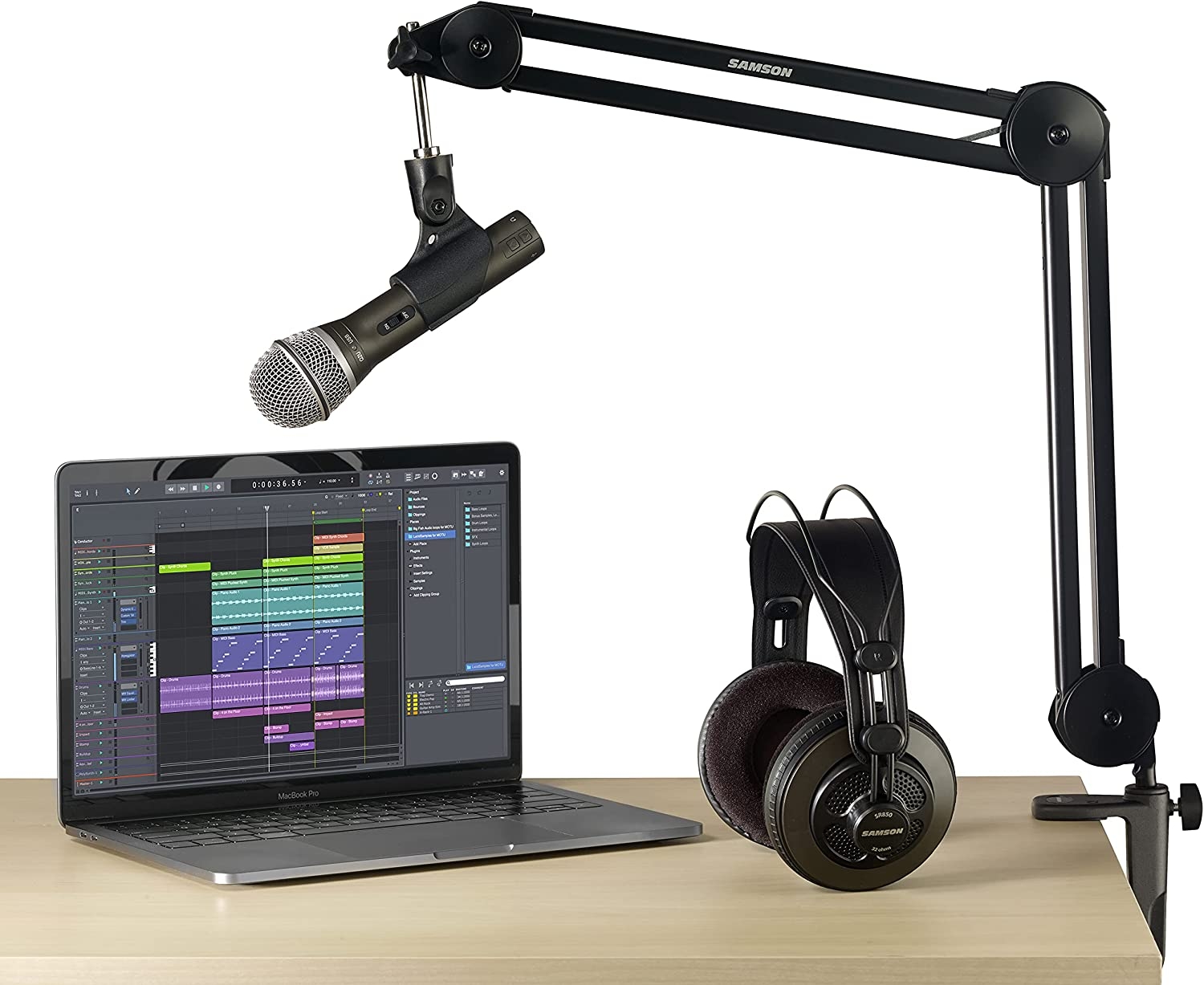 Samson Technologies Q2U USB/XLR Dynamic Microphone Recording and Podcasting Pack (Includes Mic Clip, Desktop Stand, Windscreen - Image 2