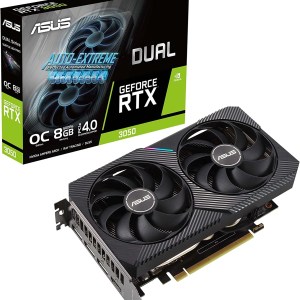 ASUS Dual NVIDIA GeForce RTX 3050 OC Edition Gaming Graphics Card - PCIe 4.0, 8GB GDDR6 Memory, HDMI 2.1, DisplayPort 1.4a,