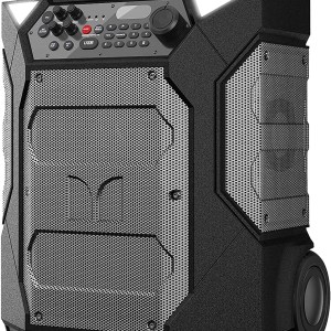 Monster Rockin' Roller 270 Portable Indoor/Outdoor Wireless Speaker, 200 Watts, Up to 100 Hours Playtime, IPX4 Water Resistant,