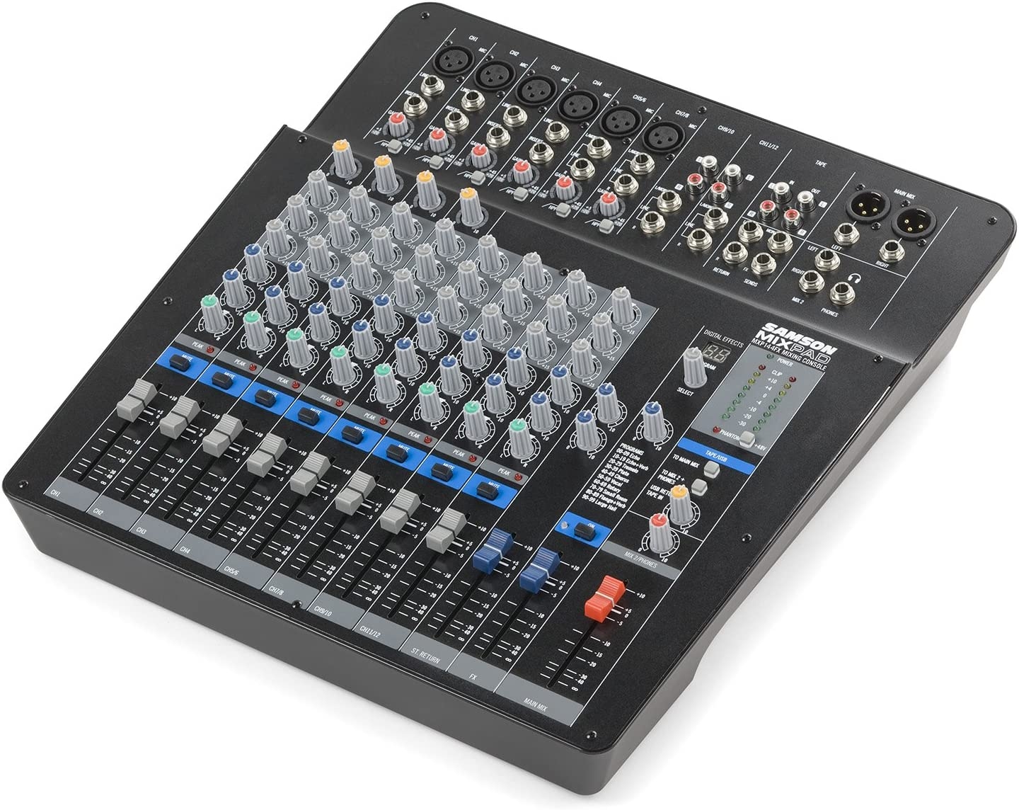 Samson Mixpad MXP124FX Compact, 12-Channel Analog Stereo Mixer with Effects and USB - Image 13