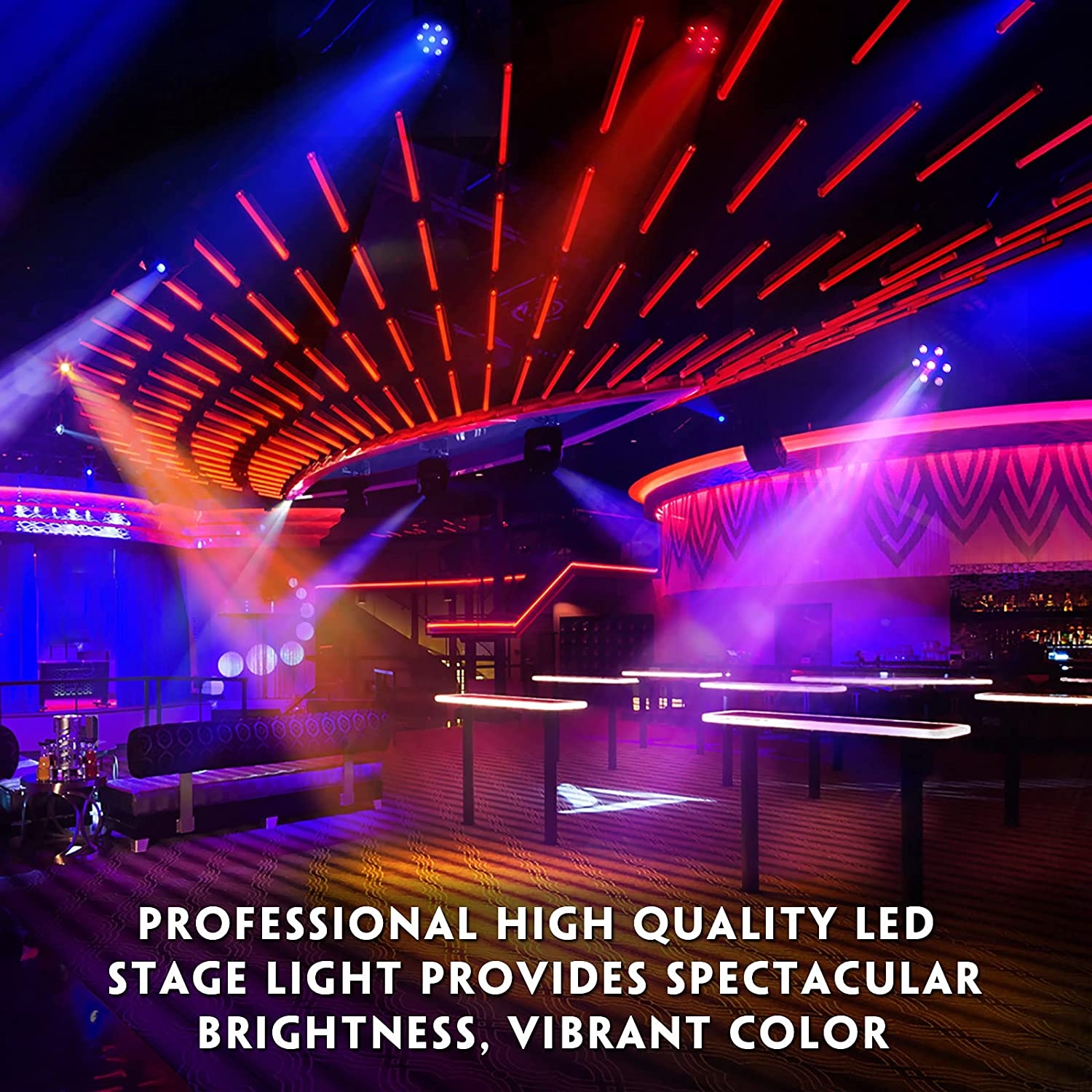2 Pack Par Lights, YeeSite 70W 7LEDs RGBW 4 in 1 Stage Lights Sound Activated by Remote & DMX Control, Multi-Mode Par Can Light - Image 4