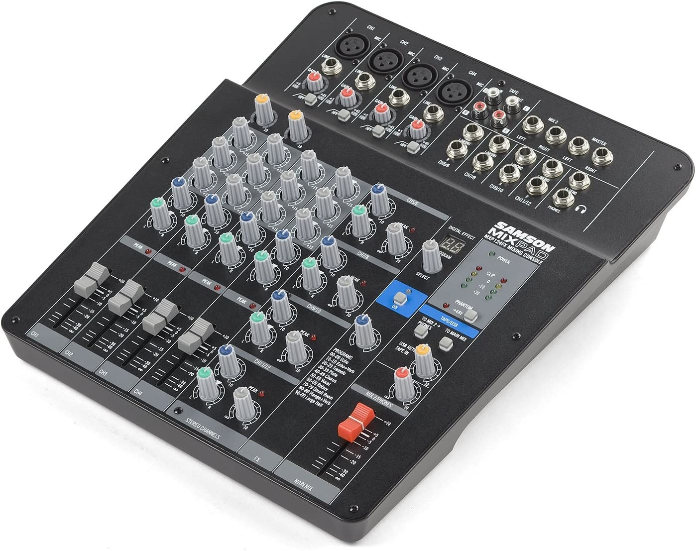 Samson Mixpad MXP124FX Compact, 12-Channel Analog Stereo Mixer with Effects and USB - Image 2