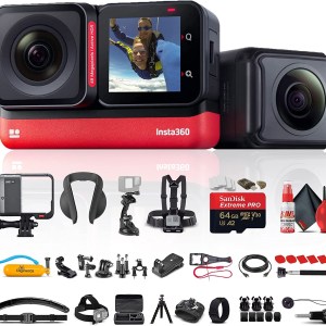 insta360 ONE RS Twin Edition Waterproof 4K 60fps Action Camera, 360 Camera, Stabilization, 48MP Photo, Active HDR, AI Editing +