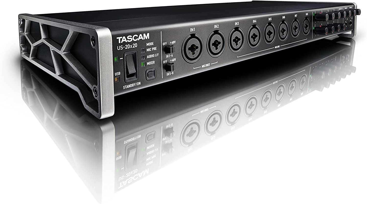 Tascam US-16x08 Rackmount USB Audio/MIDI Interface - Image 4