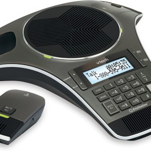 VTech VCS702 ErisStation DECT 6.0 Conference Phone with Two Wireless Mics using Orbitlink Wireless Technology