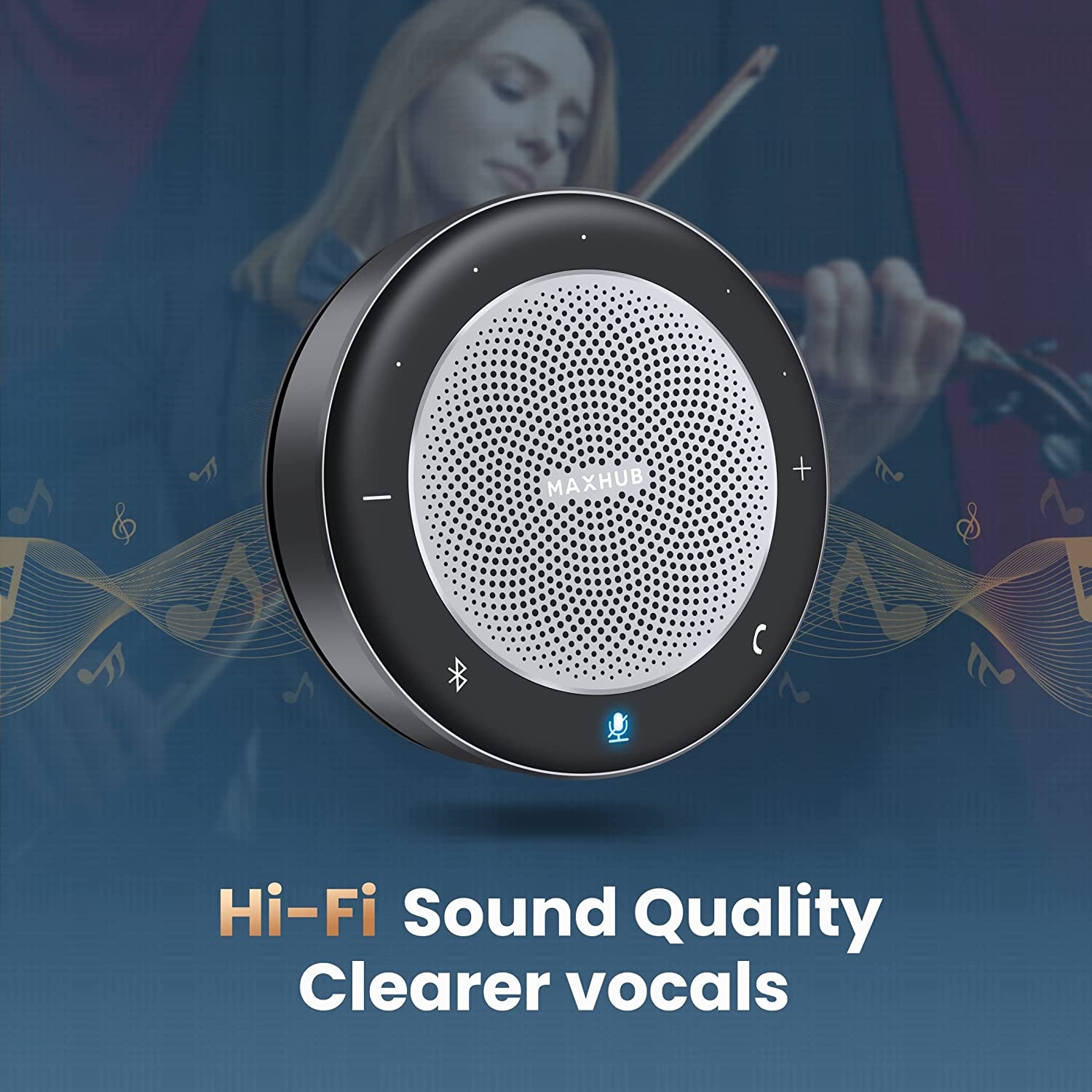 Enther&MAXHUB Bluetooth Speakerphone,USB Conference Speaker with 6 Microphones, Enhanced 360° Voice Pickup and Noise - Image 13