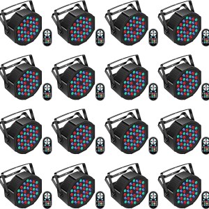 U`King LED Par Lights DJ Stage Light Corded RGB 36 LED with Sound Activated Remote Control DJ Uplighting for Wedding Party Club