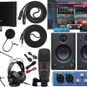 PreSonus AudioBox 96 Audio Interface (May Vary Blue or Black) Full Studio Bundle with Studio One Artist Software Pack with Eris