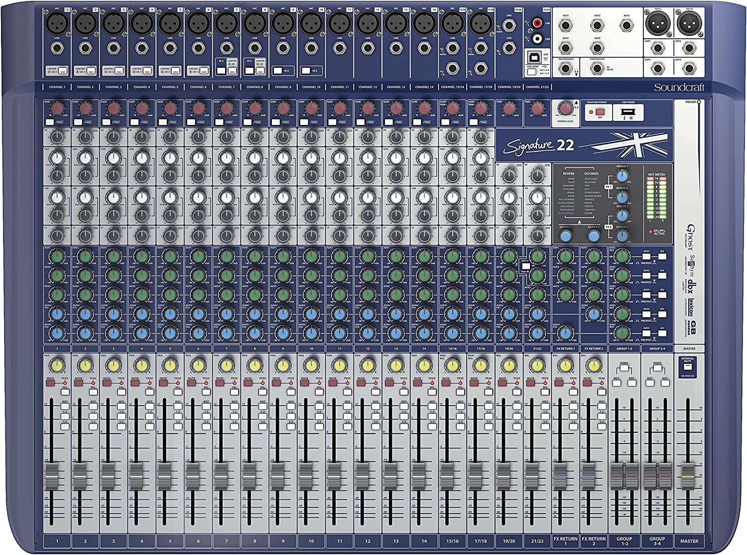 Soundcraft Signature 22MTK Analog 22-channel Multi-track Mixer with Onboard Lexicon Effects - Image 9