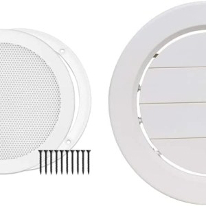 Reliable Hardware Company RH-4002-6.5-2-A White Surface Mount 6-1/2" Speaker Covers, Pair