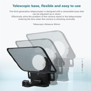 ZLXDP Teleprompter Monitor Glass for DSLR Camera Tablet Phone Laptop Pad Professional Interview，Recording