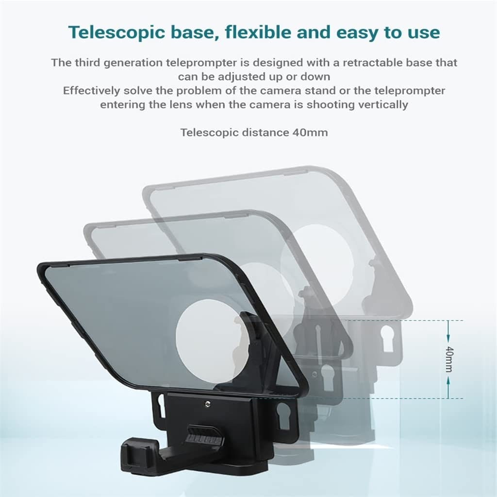 ZLXDP Teleprompter Monitor Glass for DSLR Camera Tablet Phone Laptop Pad Professional Interview,Recording