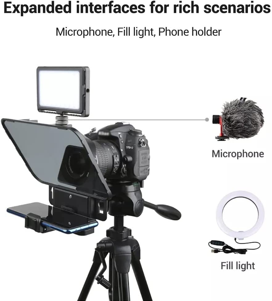 ZLXDP Teleprompter Monitor Glass for DSLR Camera Tablet Phone Laptop Pad Professional Interview,Recording - Image 3