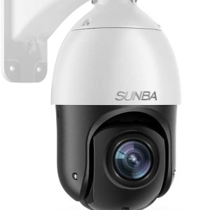 SUNBA 5MP IP PoE+ PTZ Camera Outdoor, 20x Optical Zoom, Built-in Mic & TF-Card Slot, 2.4G WiFi Camera, Motion Detection, 24x7
