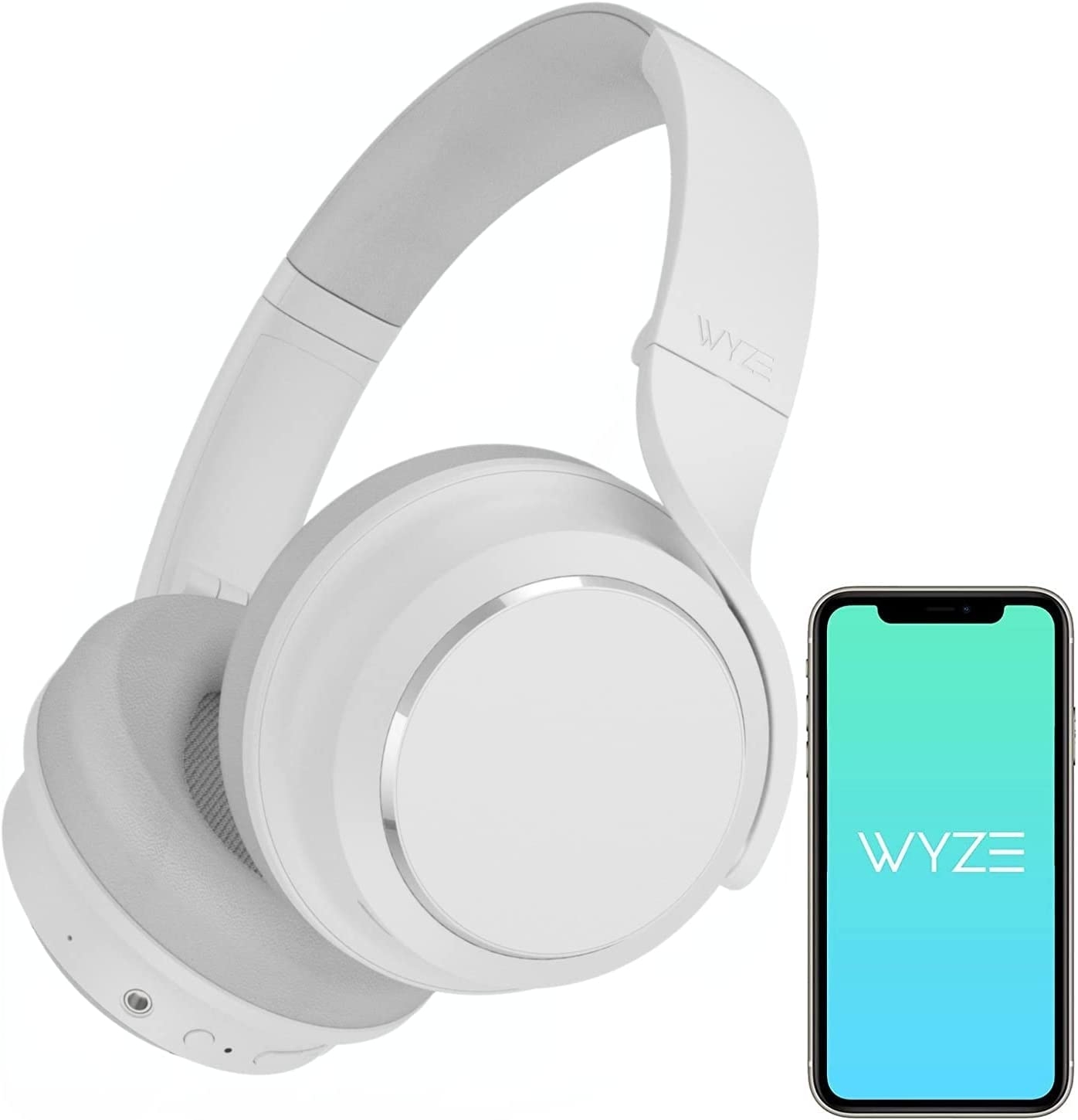 Wyze Wireless Active Noise Cancelling Over-Ear Headphones - 22 Hours of Battery Life, Transparency Mode, 6 Integrated Mics, and