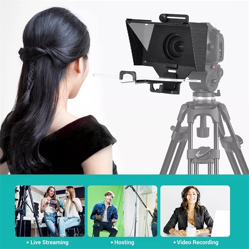 RENSLAT Phone and DSLR Recording Mini Teleprompter Portable Inscriber Mobile Teleprompter Artifact Video with Remote Control - Image 5