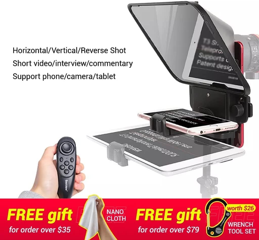 ZLXDP Teleprompter Monitor Glass for DSLR Camera Tablet Phone Laptop Pad Professional Interview,Recording - Image 4