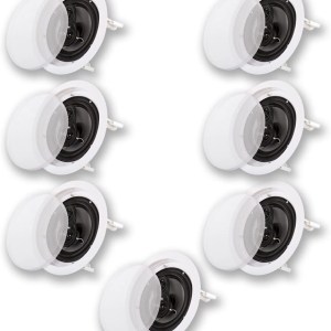 Acoustic Audio CS-IC83 In Ceiling 8" Home Theater 7 Speaker Set 3 Way 2450 Watt CS-IC83-7S