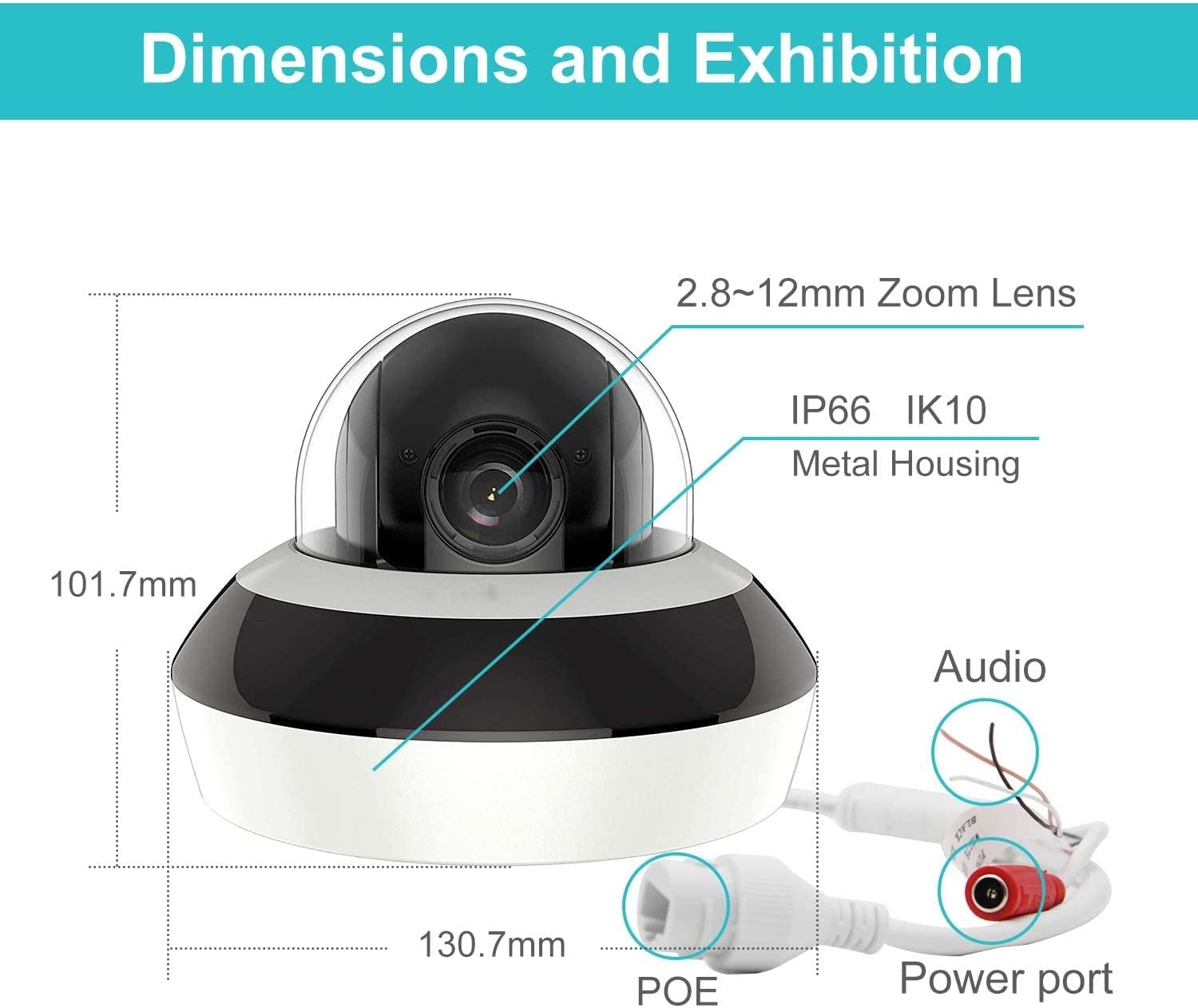 Anpviz 4.0MP(2560x1440) POE IP PTZ Dome Camera Compatible with Hikvision ,4X Optical, 16X Digital Zoom, H.265+ Outdoor Security - Image 8