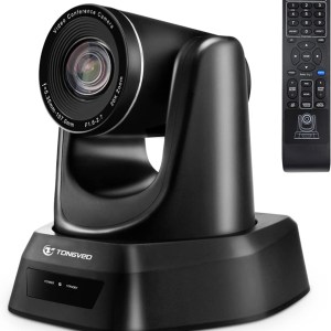 TONGVEO 3X PTZ Camera USB Video Conference Camera Full HD 1080P Optics Zoom 128-Degree Wide-Angle for Business Meeting Live