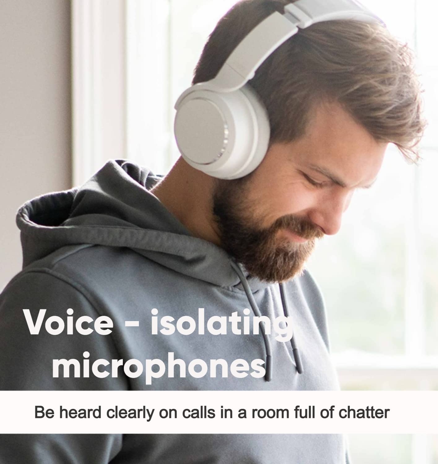 Wyze Wireless Active Noise Cancelling Over-Ear Headphones - 22 Hours of Battery Life, Transparency Mode, 6 Integrated Mics, and - Image 4