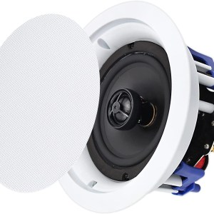 Herdio 5.25 Inch in-Ceiling Speaker Surround Sound System 150 Watts Celling Speaker Home Recessed Speaker System Perfect for