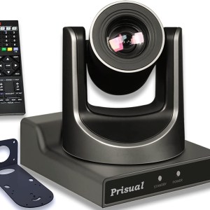 Prisual NDI PTZ Camera,30x Full HD Live Streaming Camera with HDMI,3G-SDI and IP Outputs,NDI HX4.5,PoE Supports,for