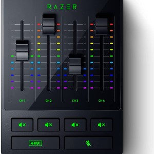 Razer Audio Mixer: All-in-One Streaming/Broadcasting Mixer - 4-Channel Design - XLR Preamp - Built-in Voice Settings & Audio