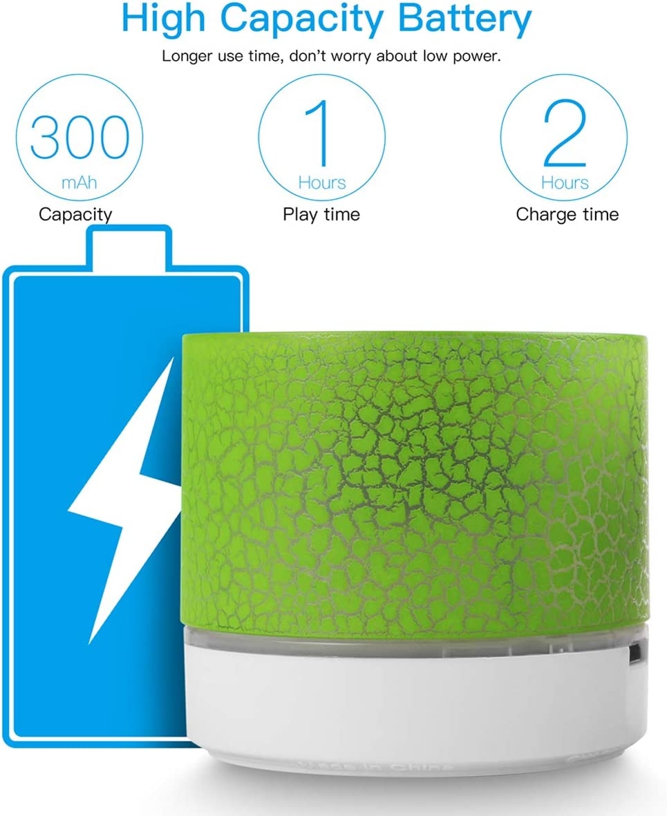 Portable Wireless Mini Bluetooth Speaker,AICase Super Bass Stereo Rechargeable Speaker with LED Lights - Image 38