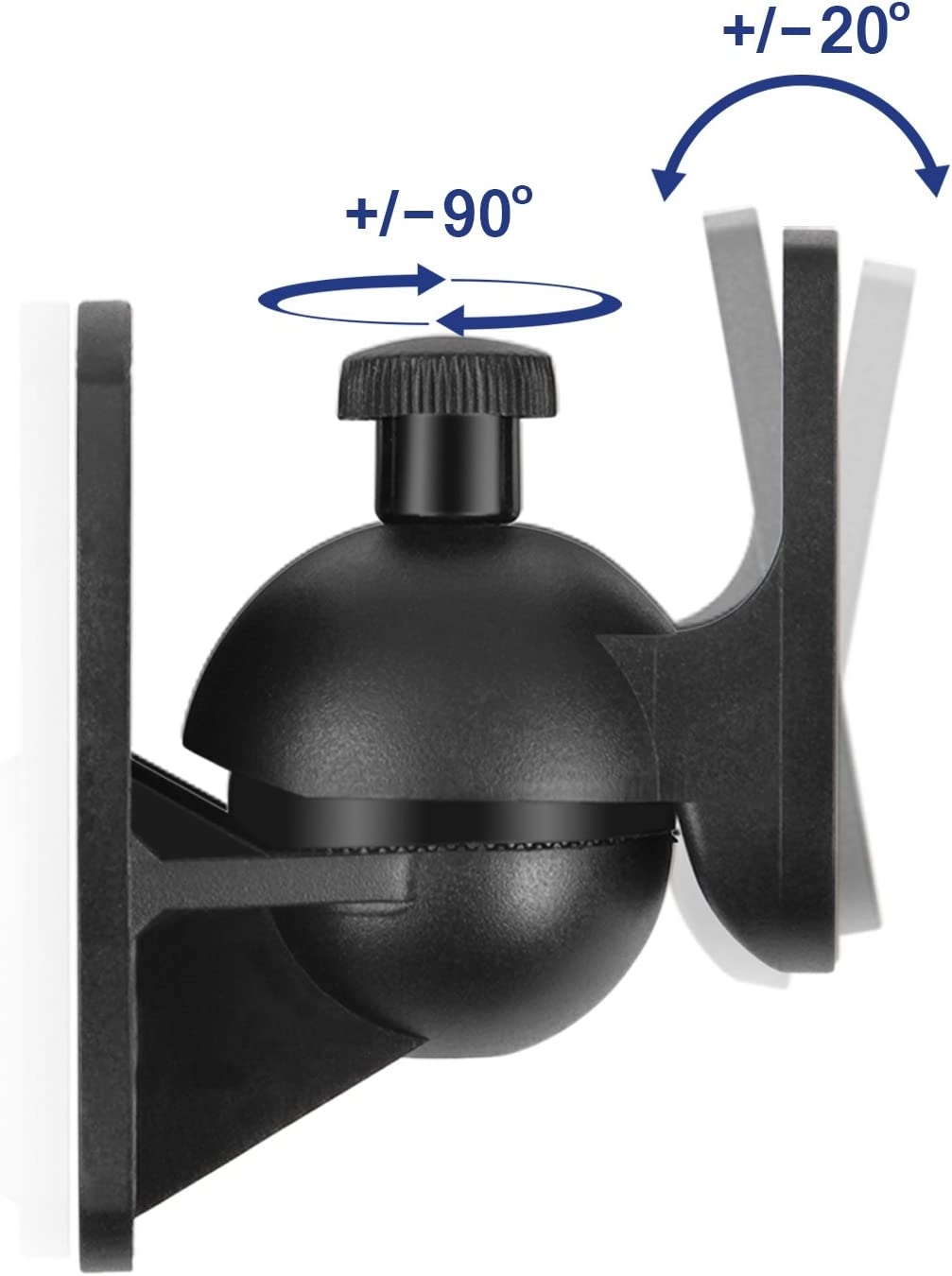 TNP Universal Satellite Speaker Wall Mount Bracket Ceiling Mount Clamp with Adjustable Swivel and Tilt Angle Rotation For Home - Image 4
