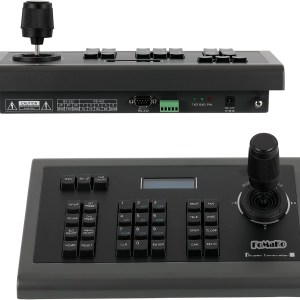 FoMaKo PTZ Controller PoE NDI Camera Controller, IP PTZ Camera Controller Keyboard with 4D Joystick for Live Streaming, PTZ
