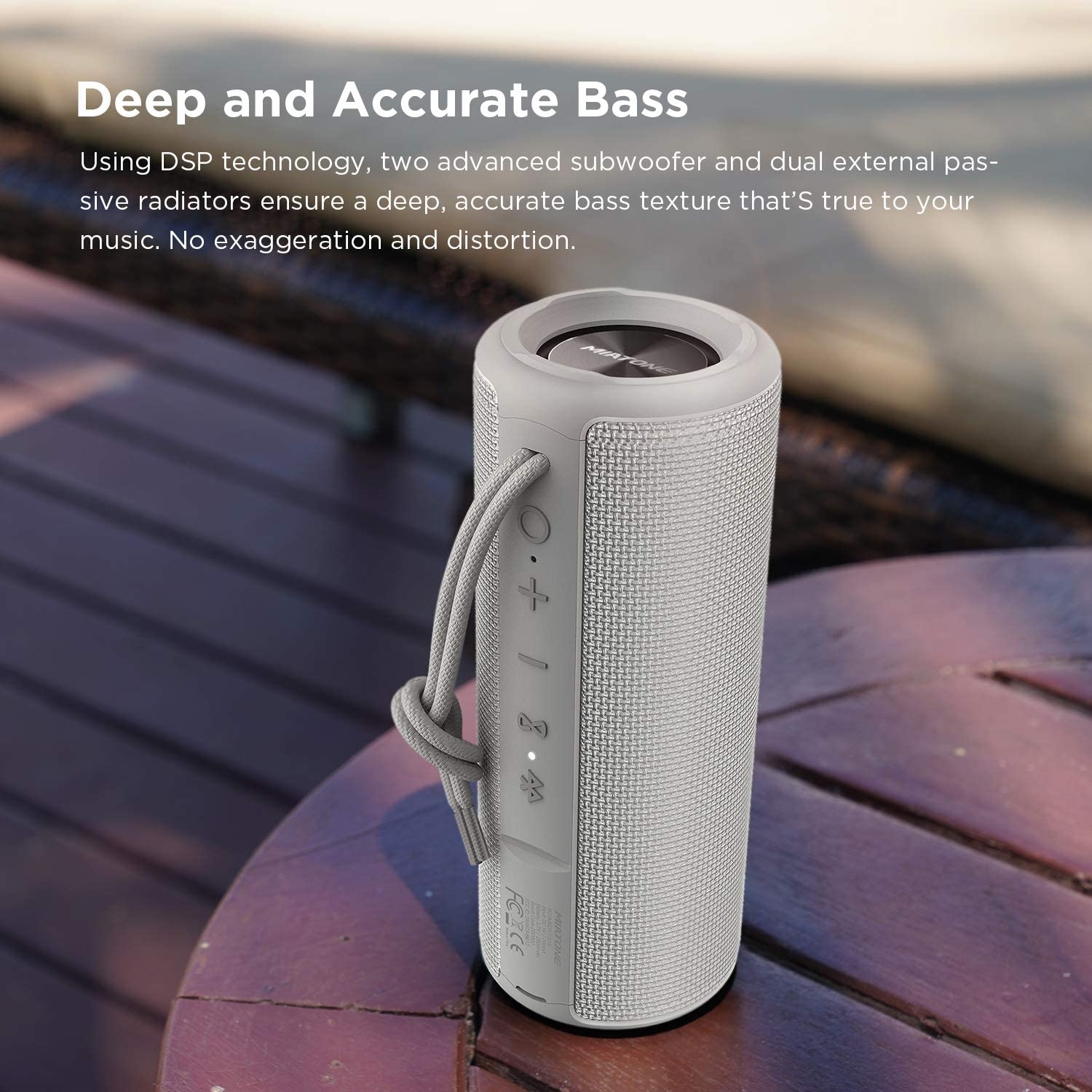MIATONE Outdoor Portable Bluetooth Speakers Wireless Speaker Waterproof - Pink - Image 31