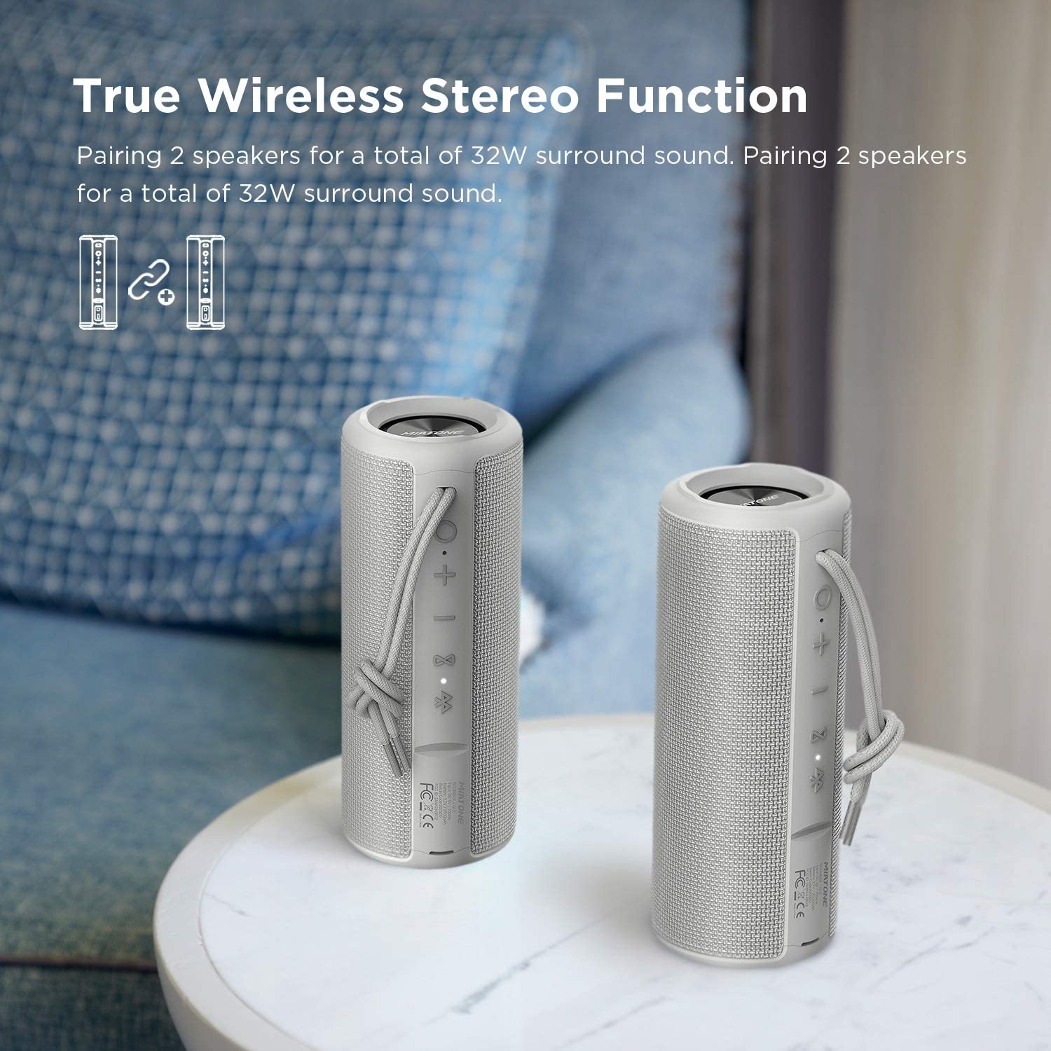 MIATONE Outdoor Portable Bluetooth Speakers Wireless Speaker Waterproof - Pink - Image 34