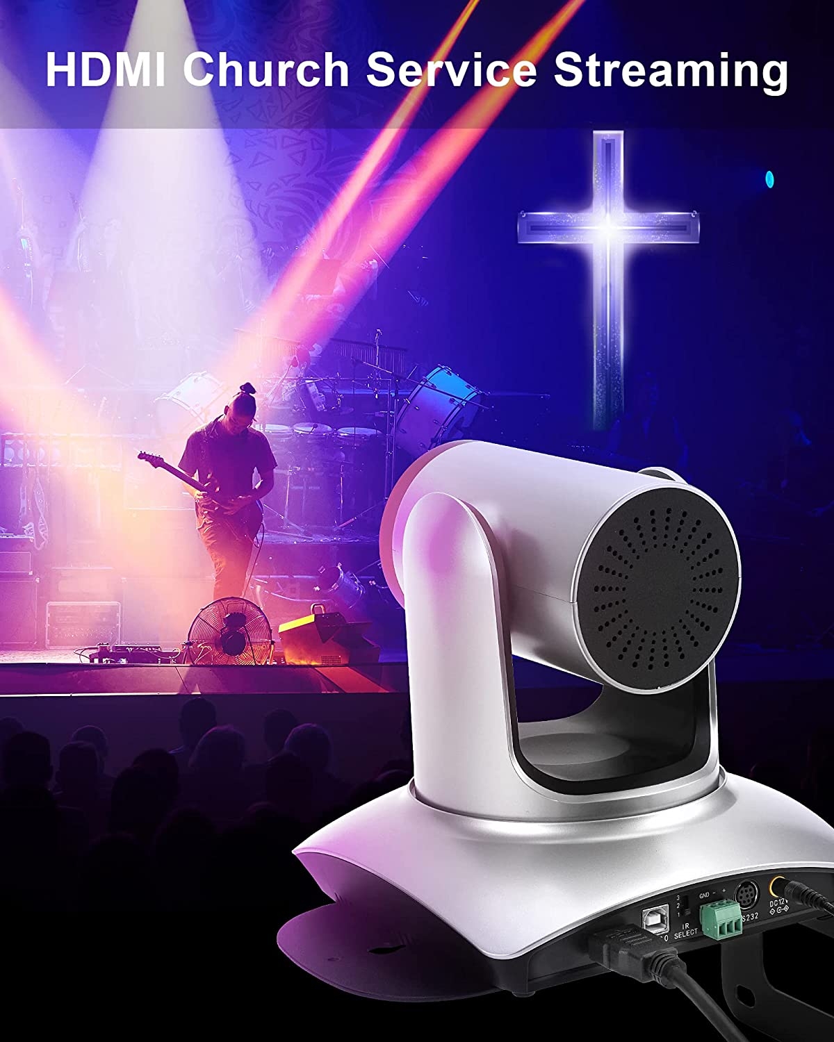 FoMaKo HDMI PTZ Camera 20X Optical Zoom, HDMI Live Streaming Camera USB PTZ Camera to YouTube, Facebook HDMI 1080P 60FPS for - Image 2